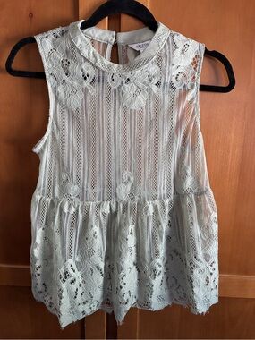 Arizona Jean Company Mint Lace Peplum Camisole #50
